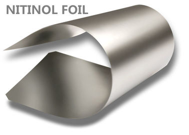 Tinggi Plastisitas Khusus Paduan Nitinol Sheet / Strip