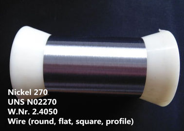Nikel 270 / UNS N02270 Paduan Khusus High End Foil / Kawat Untuk Bagian Elektronik
