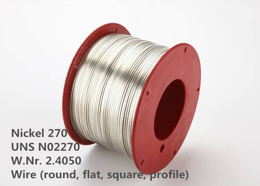 Nikel 270 / UNS N02270 Paduan Khusus High End Foil / Kawat Untuk Bagian Elektronik